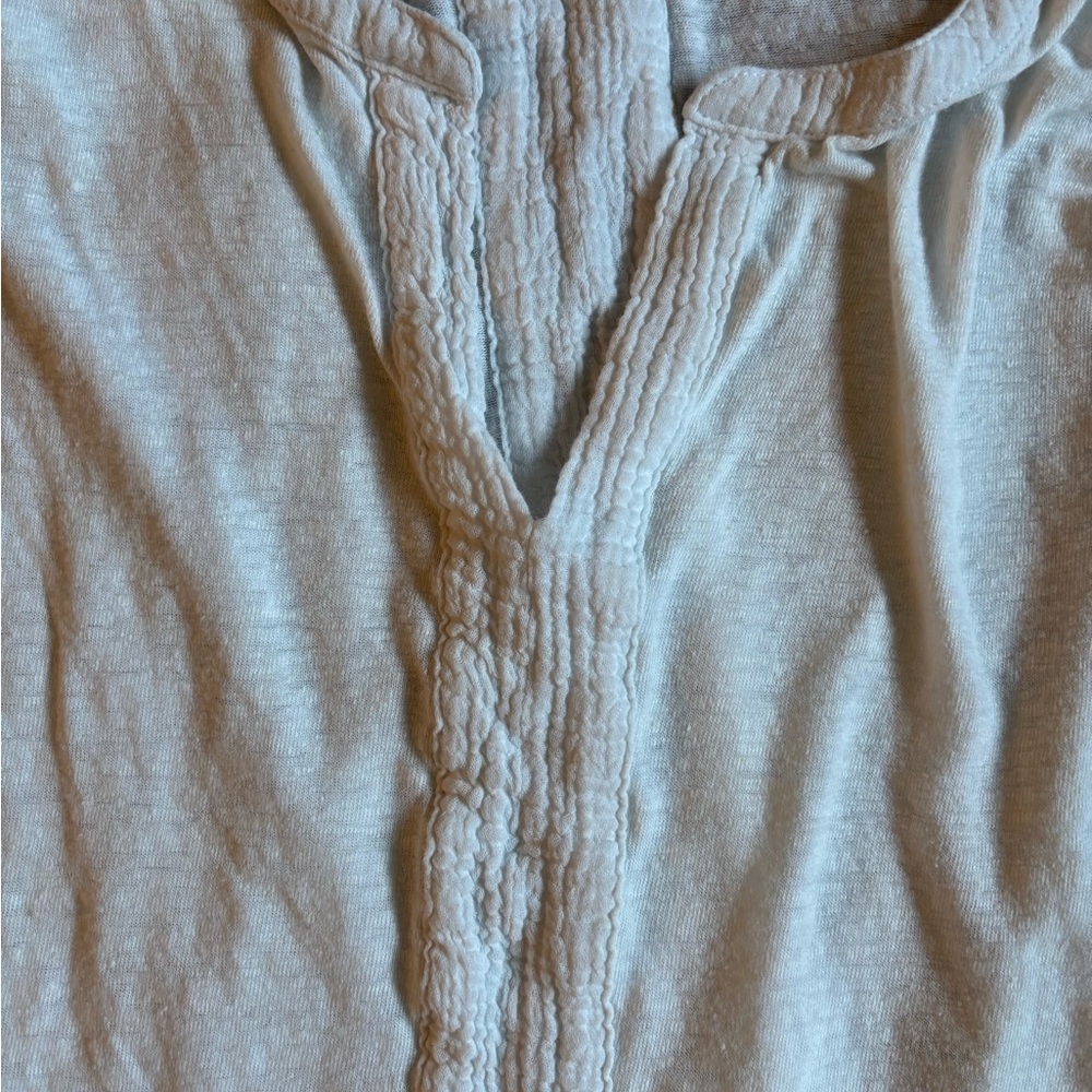 Lucky Brand Sky Blue Textured Women's Blouse